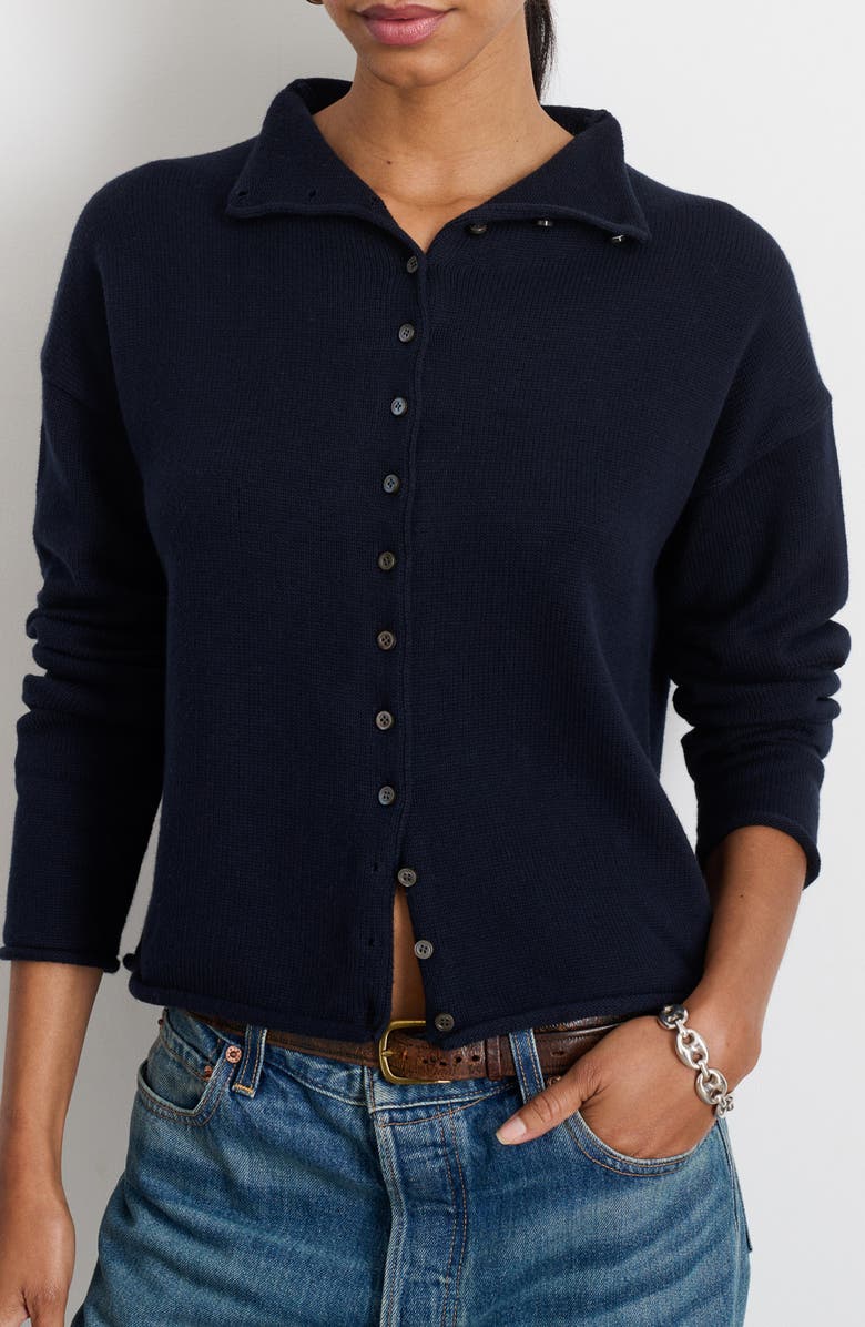 Alex Mill Taylor Cotton & Cashmere Cardigan, Main, color, Navy