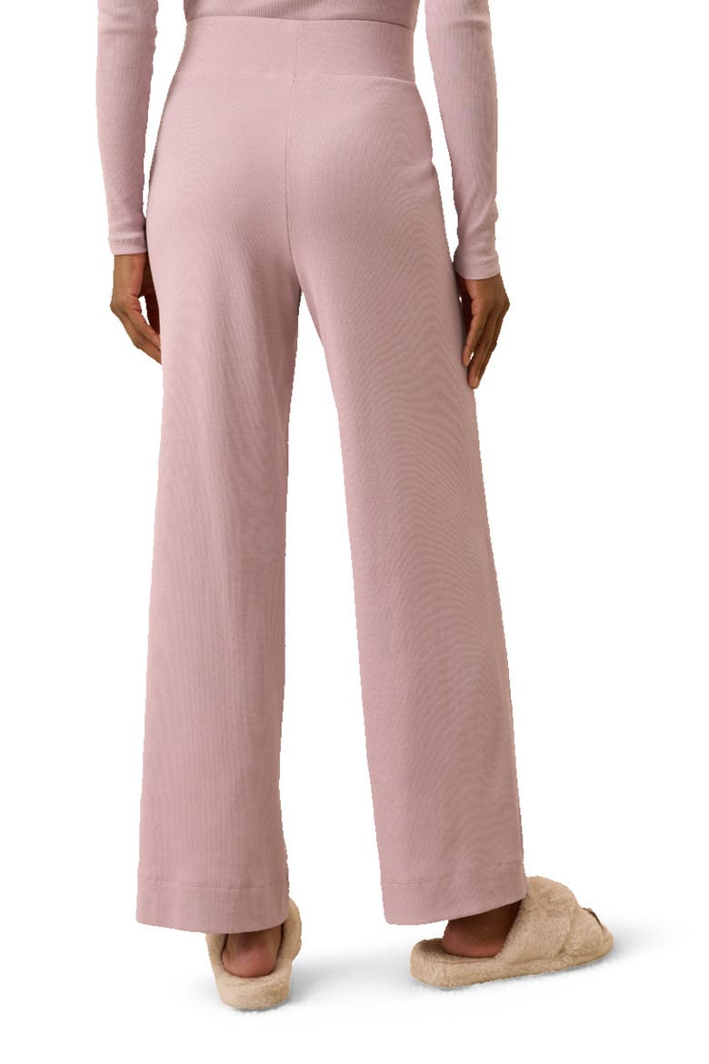 Dream Rib Wide Leg Lounge Pant Made with Organic Cotton, Alternate, color, Lavender Haze