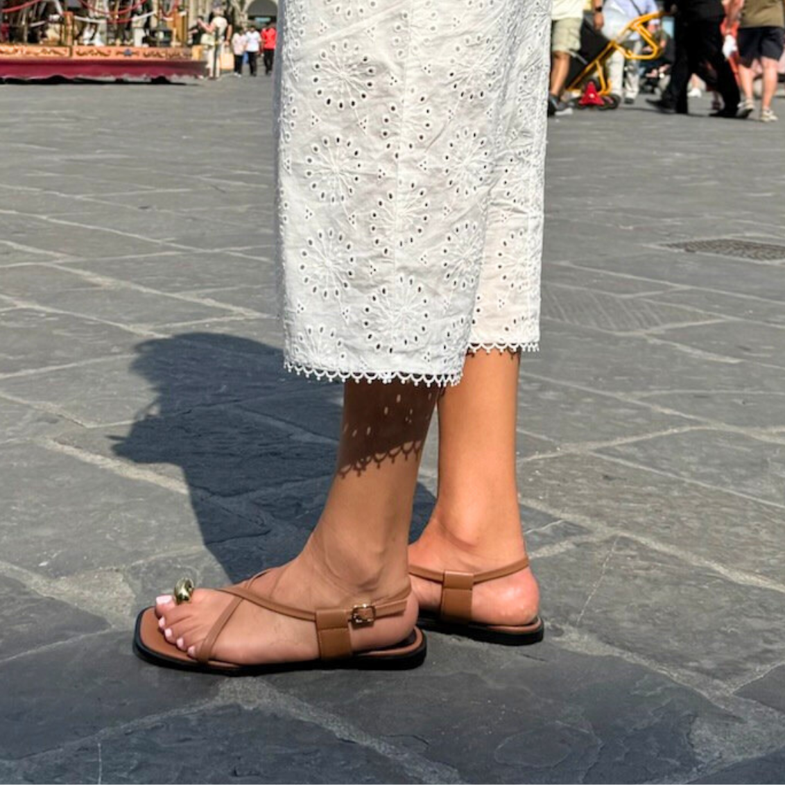 Laney Strappy Gold Toe Sandals, Alternate, color, Tan