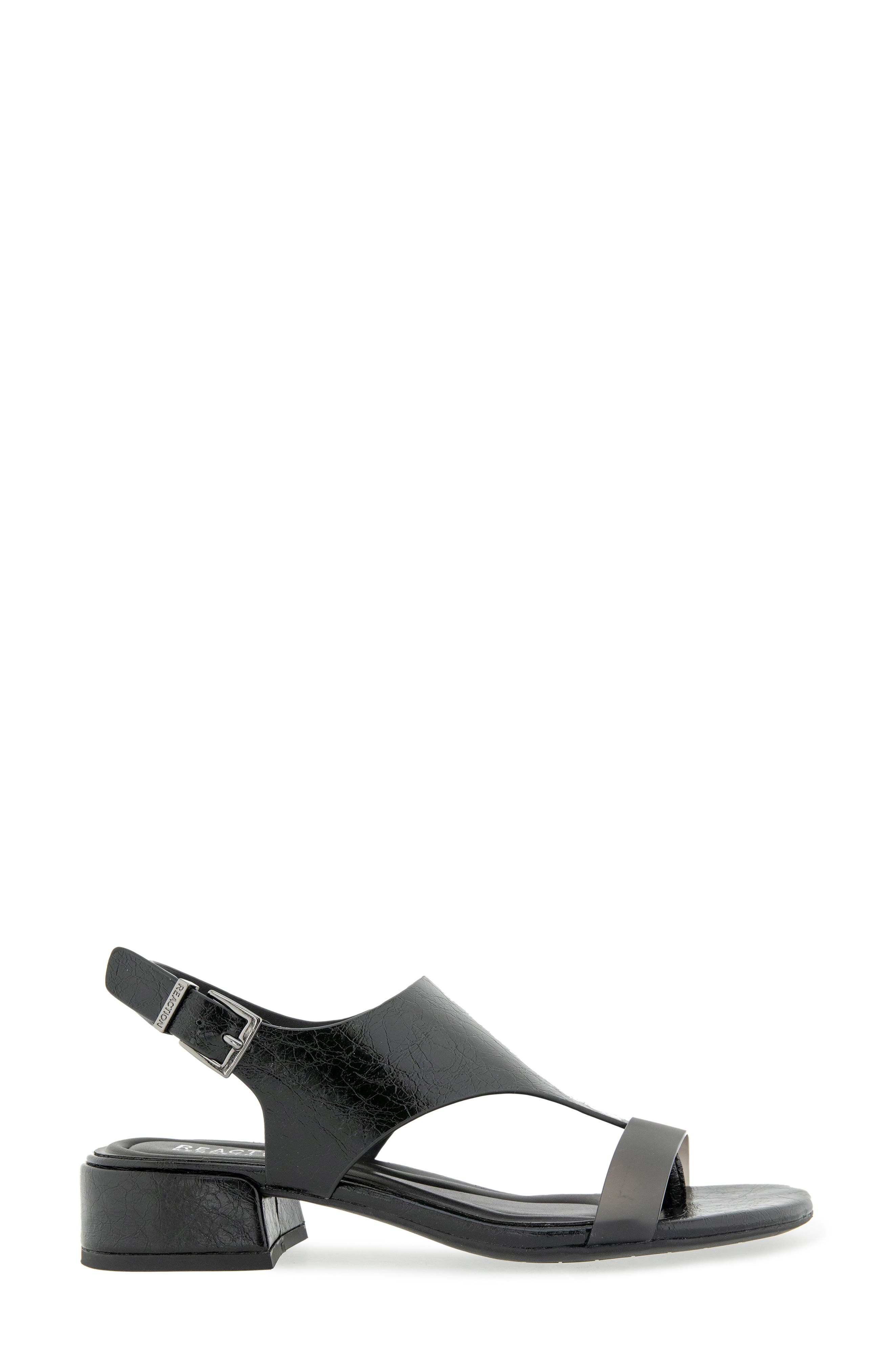 Reaction Kenneth Cole Kure Block Heel Sandal, Alternate, color, Black