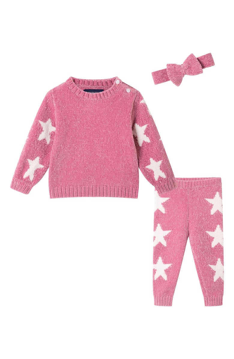 Andy & Evan Star Icon Sweater, Leggings & Headband Set, Main, color,