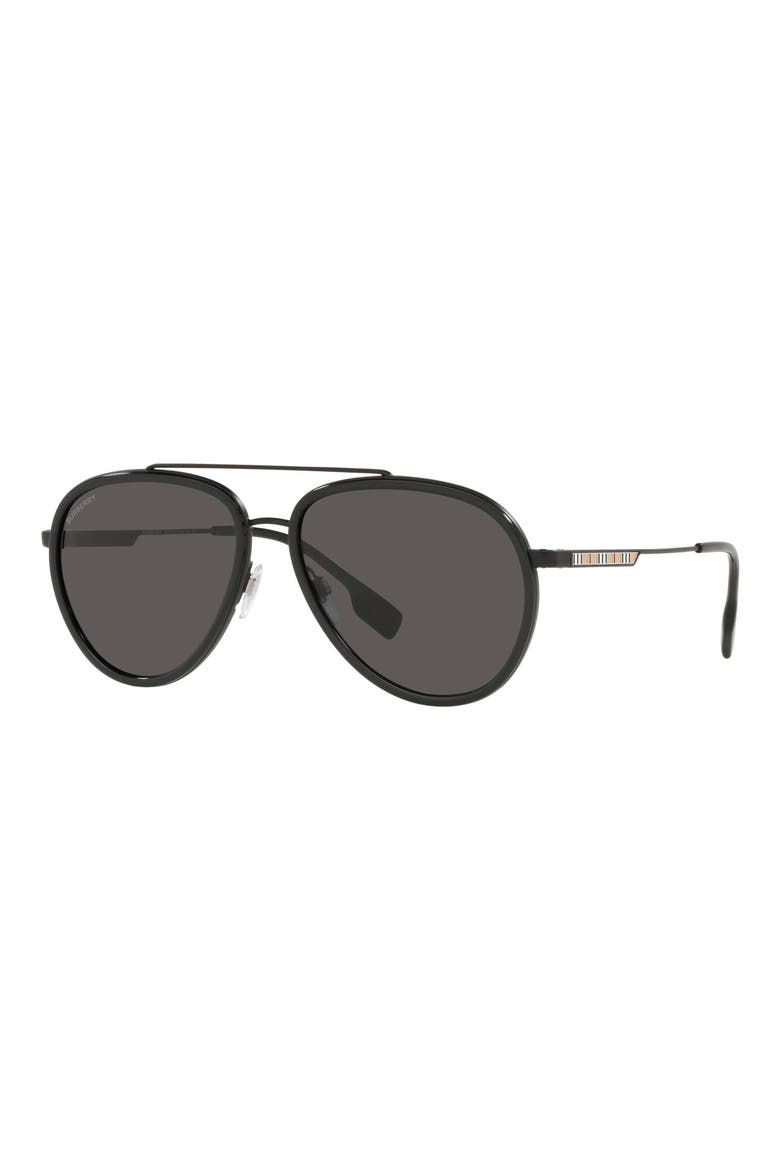 59mm Aviator Sunglasses, Alternate, color, BLACK/ DARK GRIGIO