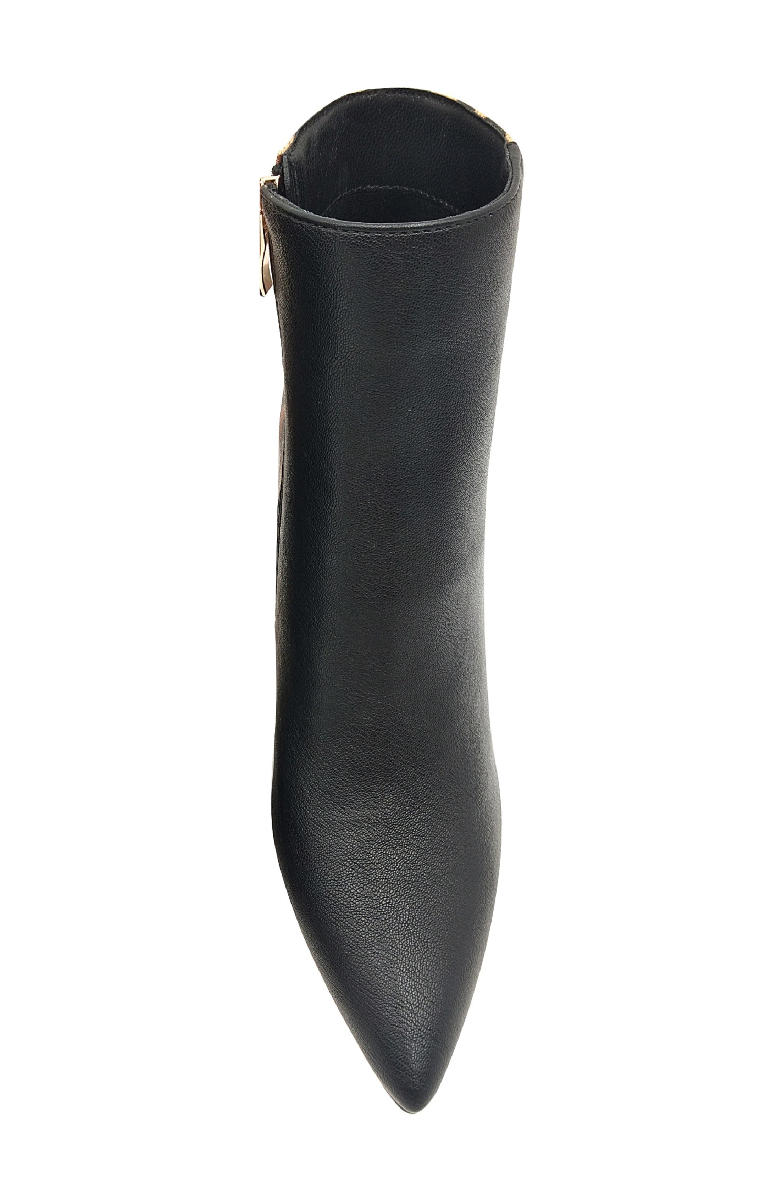 Gia Triangle Heel Bootie, Alternate, color, BLACK LEOPARD
