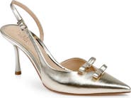Jewel Badgley Mischka Ellery Slingback Pointed Toe Pump