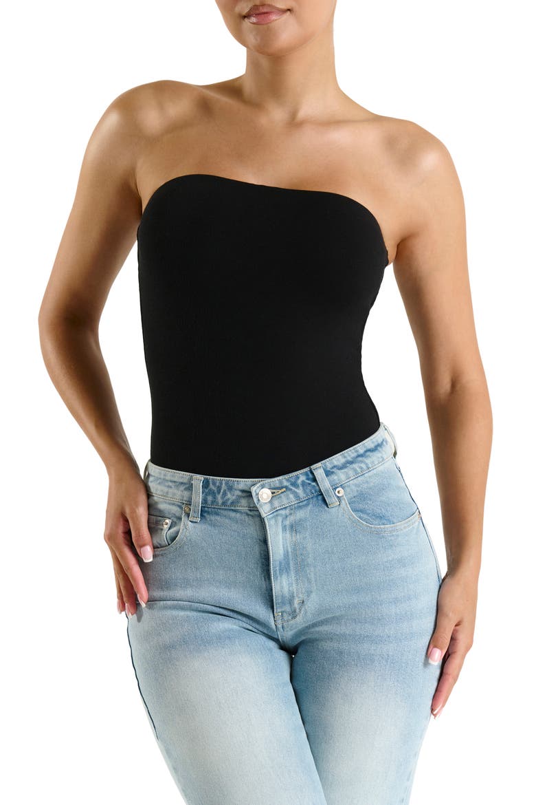 Meant Tube Bodysuit, Main, color, BLACK