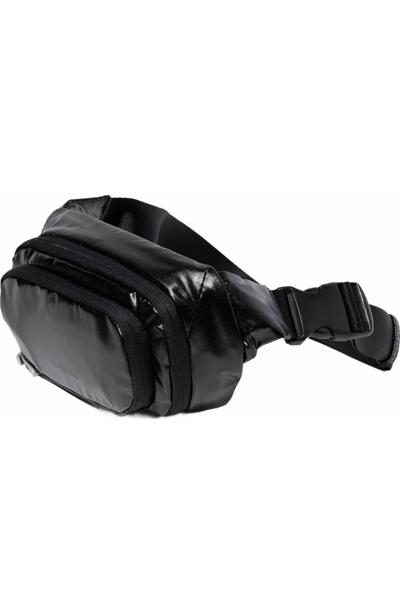 BAGGALLINI On the Go Belt Bag Waist Pack, Alternate, color, Black Gloss Ripstop