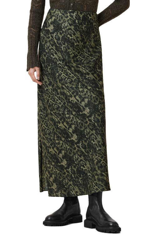 Allsaints Bryony Maxi Skirt In Green