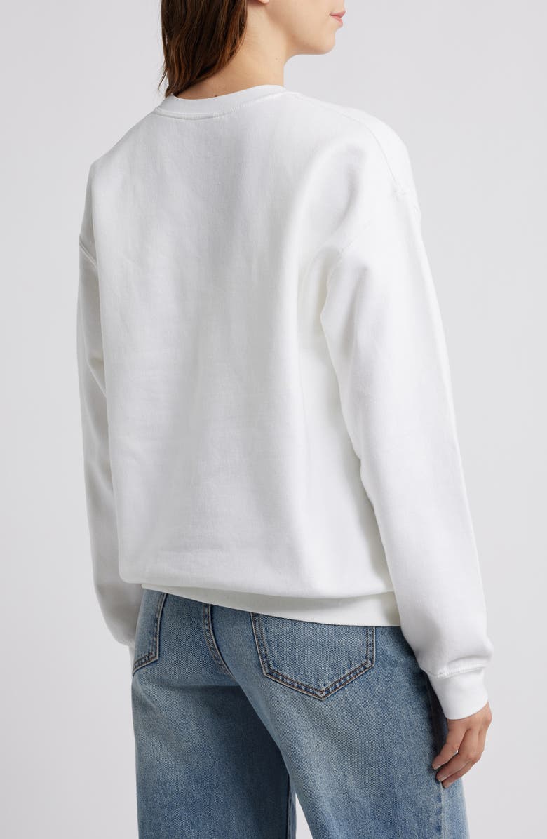 Junk Food Bills Repeat Bling Cotton Blend Graphic Sweatshirt, Alternate, color, White