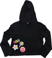 Malibu Sugar Girls' Butter Fleece Hooded Crop Sweatshirt - Big Kid