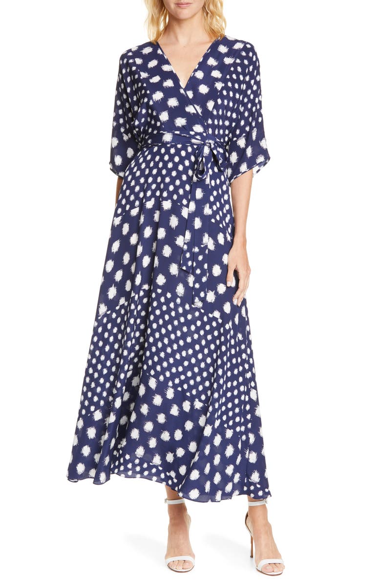 DVF Eloise Silk Wrap Maxi Dress, Main, color, 