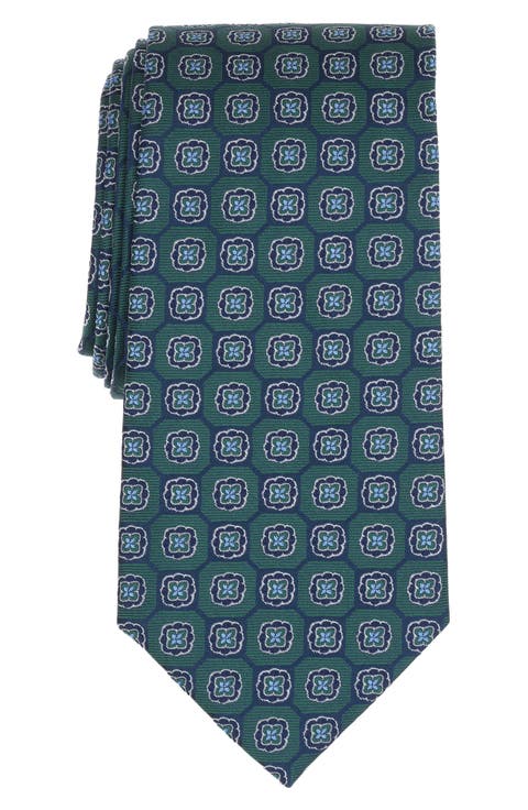 Hex Floral Silk Blend Tie