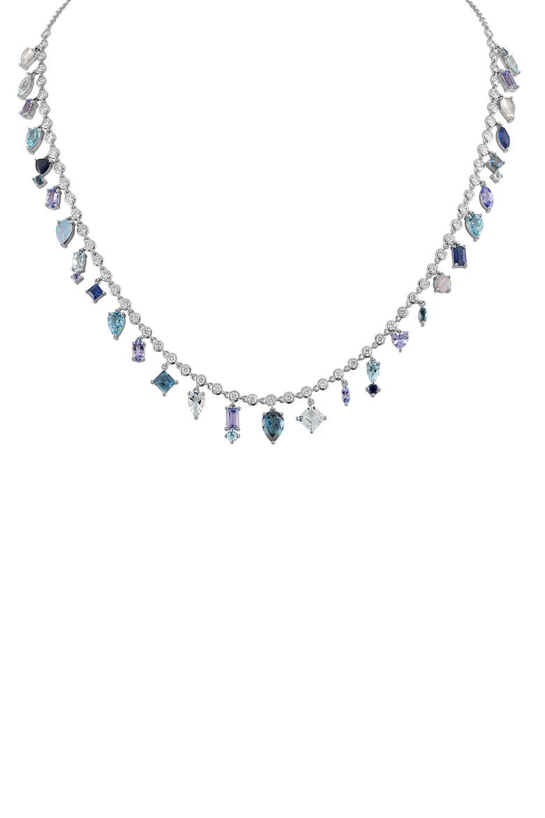 Blue Collar Necklace, Main, color, WHITE GOLD MULTI