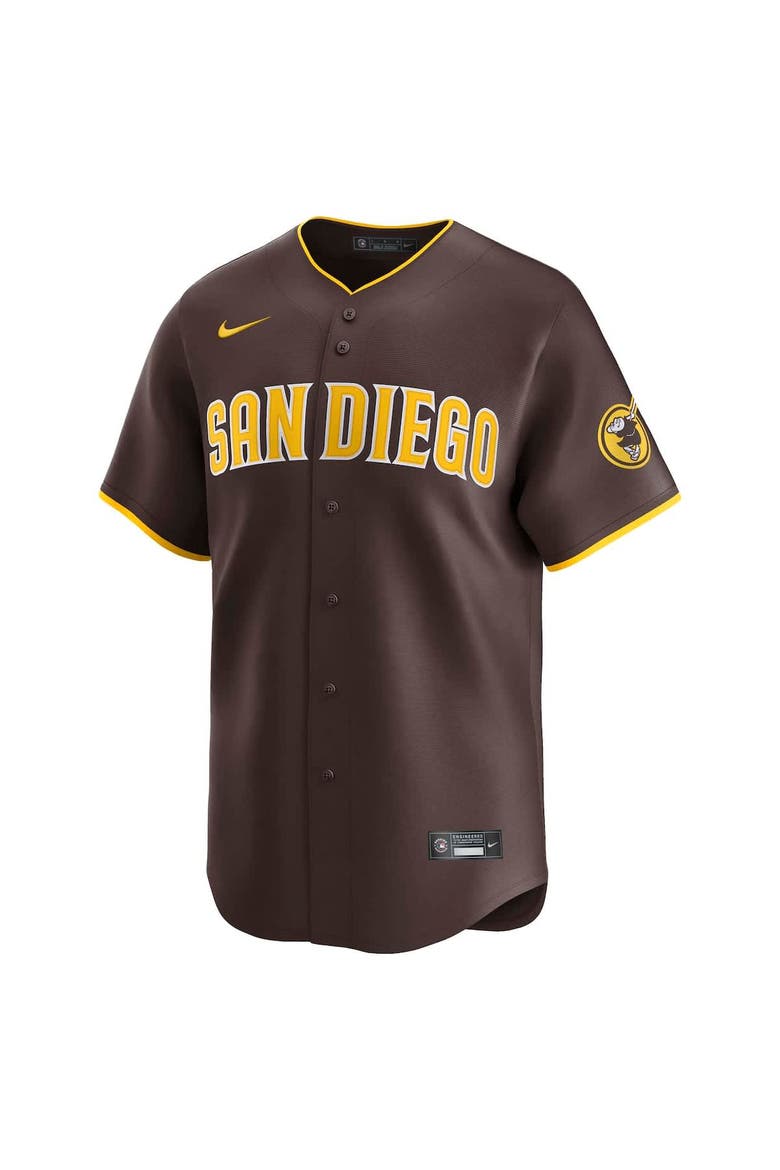 Men's Nike Jackson Merrill Brown San Diego Padres Road Limited Jersey, Alternate, color, Brown