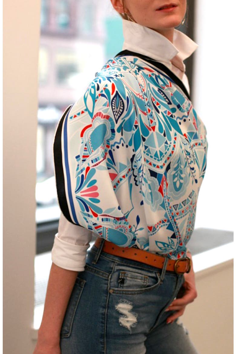Silk Scarf Of The Ocean, Alternate, color, Blue