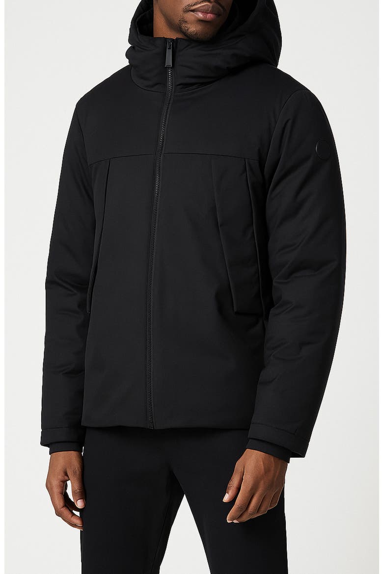 Hans Mid Length Hooded Parka, Main, color, BLACK