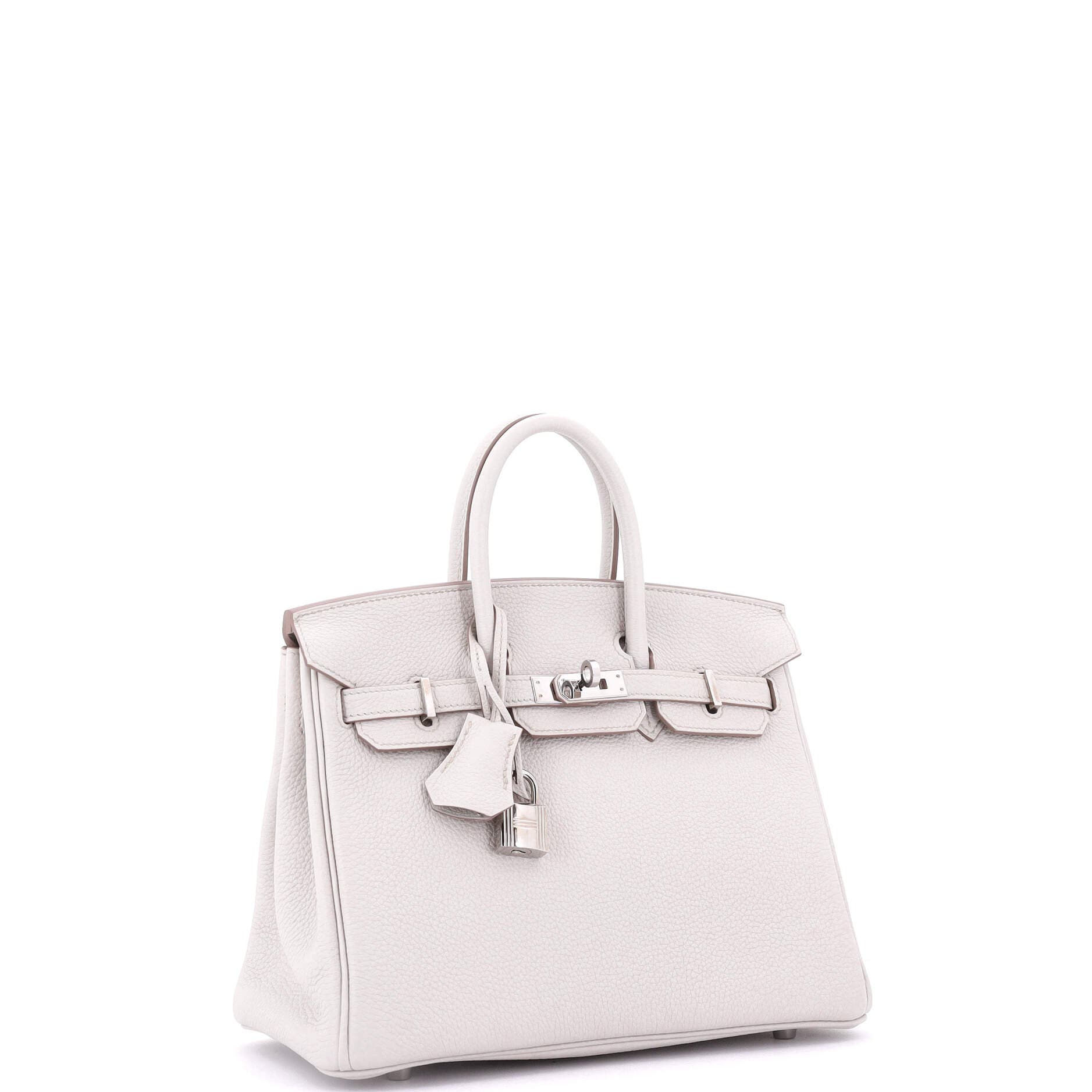 Pre-Owned Hermes Birkin Handbag Light Togo with Palladium Hardware 25, Alternate, color, Beton