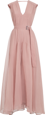 Brunello Cucinelli Crispy silk dress with monili