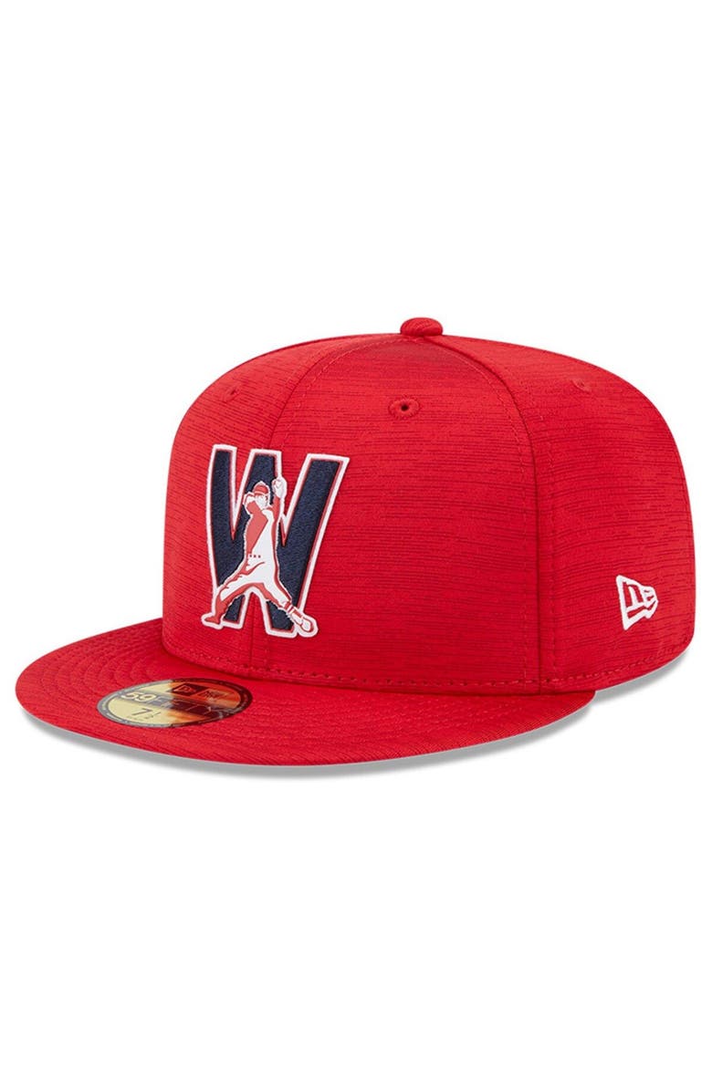 New Era Men's New Era Red Washington Nationals 2023 Clubhouse 59FIFTY Fitted Hat, Main, color, Red
