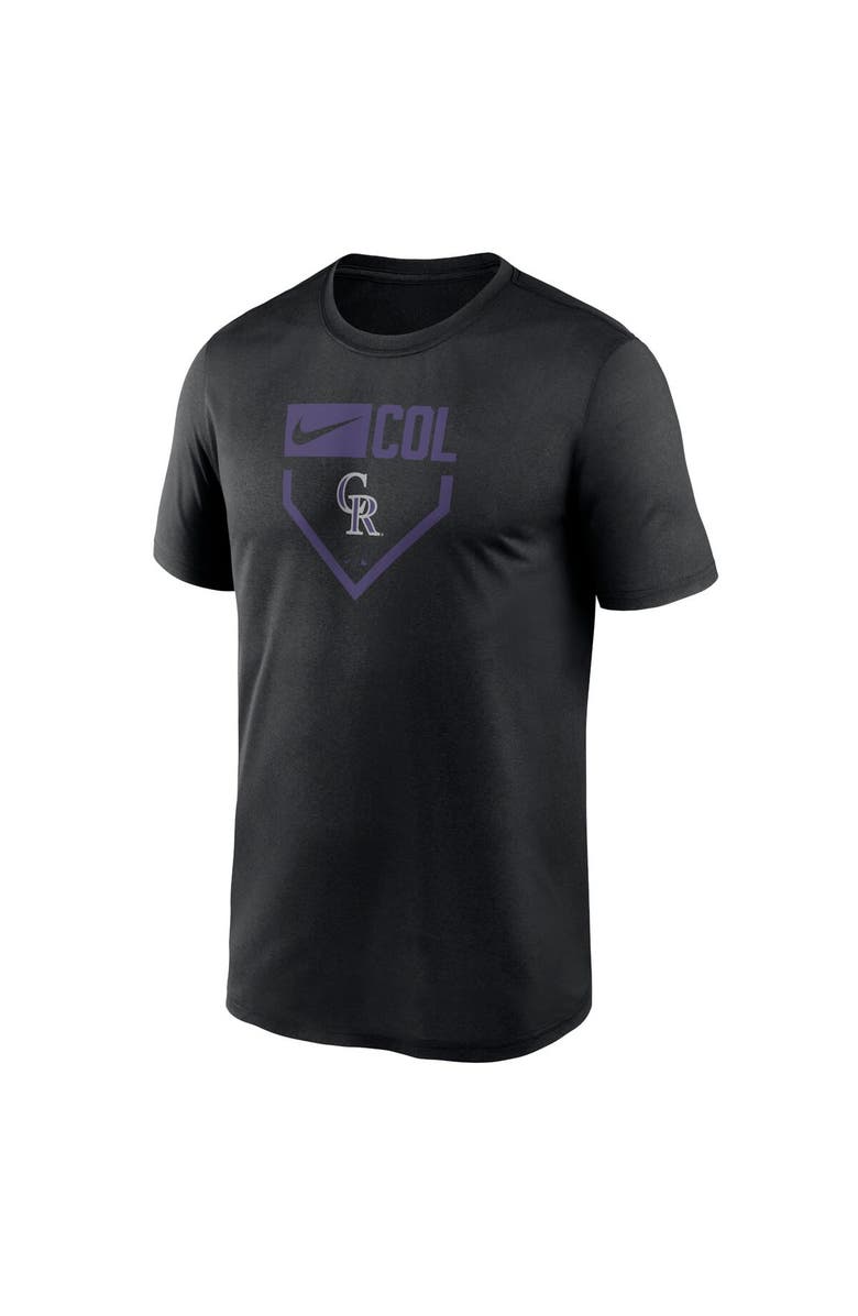 Nike Men's Nike Black Colorado Rockies Home Plate Icon Legend Performance T-Shirt, Alternate, color, 