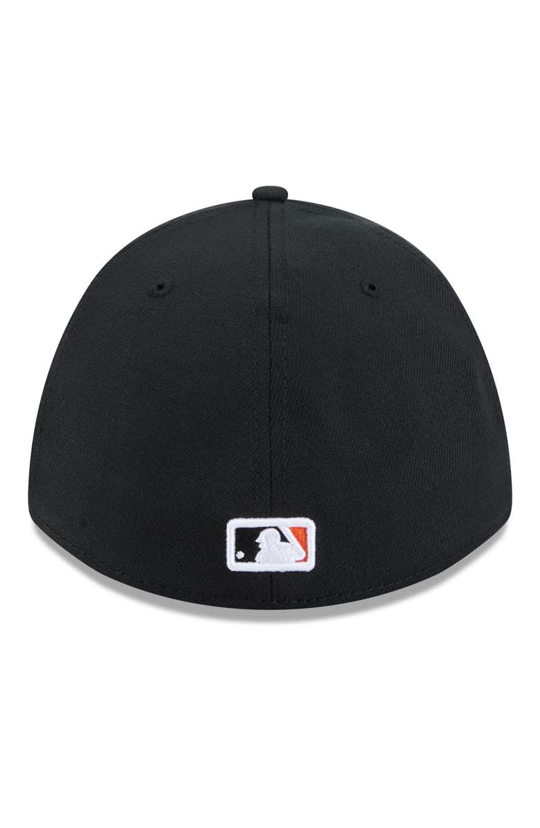 New Era Men's New Era  Black/Orange Baltimore Orioles Player Replica 39THIRTY Flex Hat, Alternate, color, Black