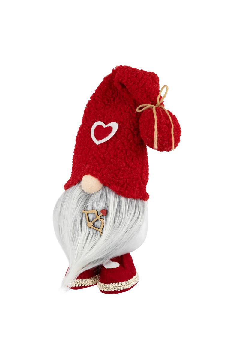 Northlight Valentine's Day Gnome Figurine with Bow and Arrow - 19.5" - Red, Alternate, color, Red
