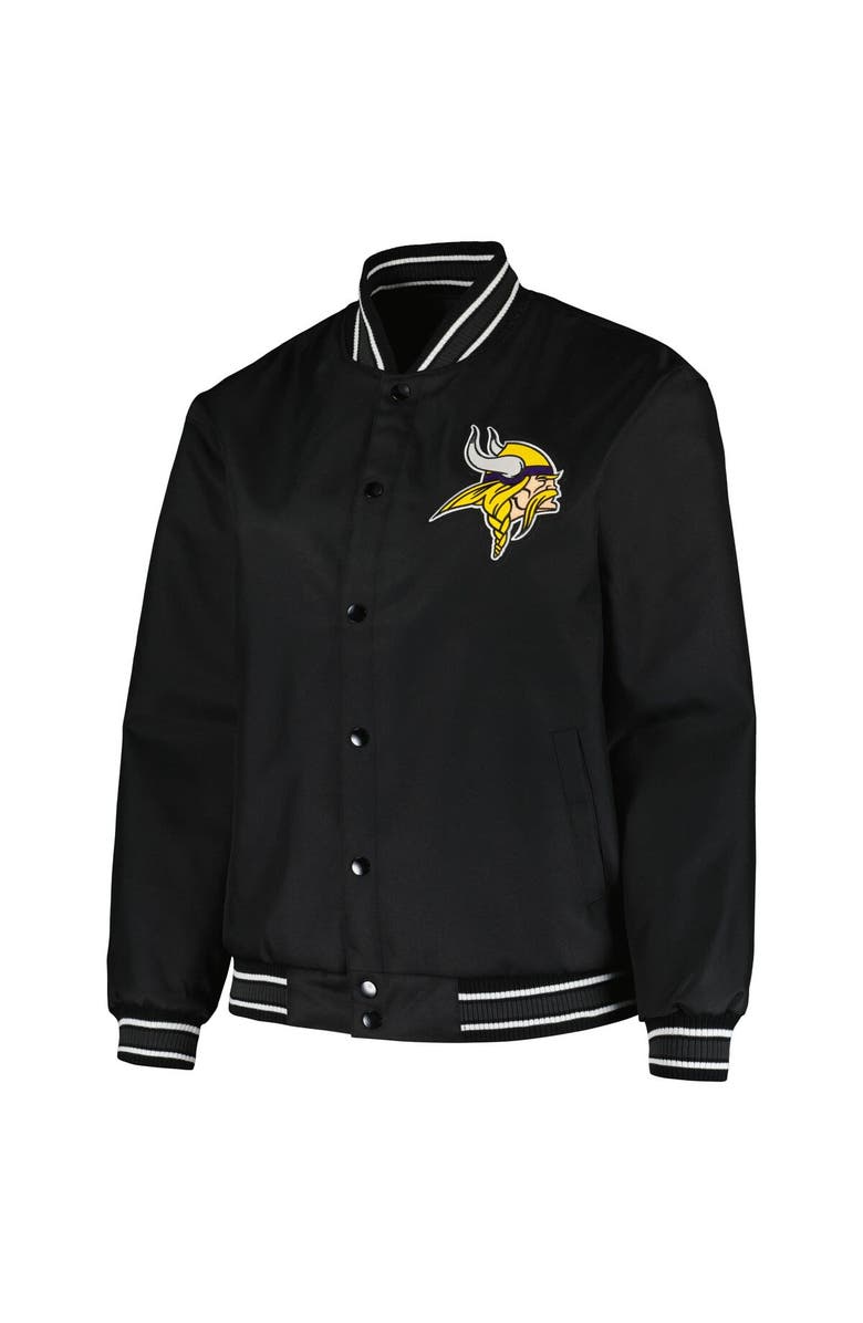 JH DESIGN Women's JH Design Black Minnesota Vikings Plus Size Full-Snap Jacket, Alternate, color,