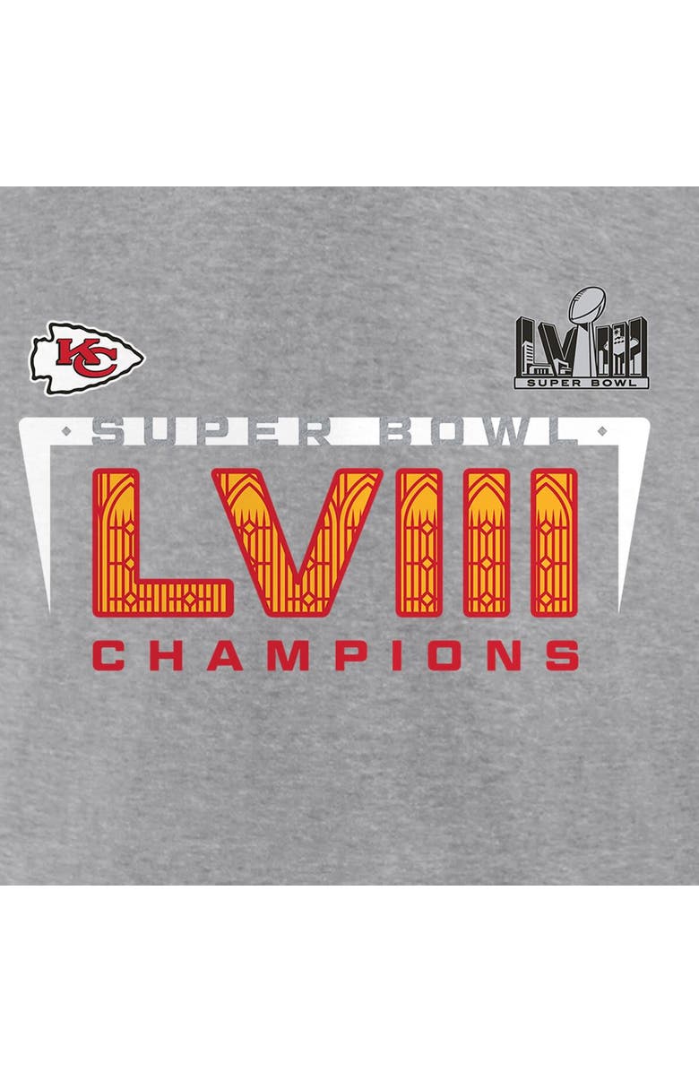 FANATICS Men's Fanatics Branded Heather Charcoal Kansas City Chiefs Super Bowl LVIII Champions Counting Points Score T-Shirt, Alternate, color, 