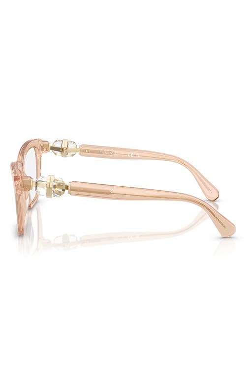 Swarovski 55mm Square Optical Glasses In Beige