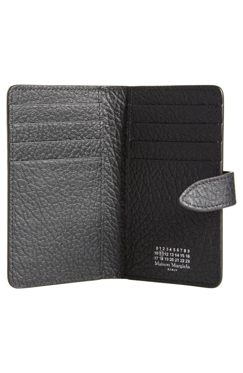 Maison Margiela Calfskin Leather Snap Wallet, Alternate, color, Black