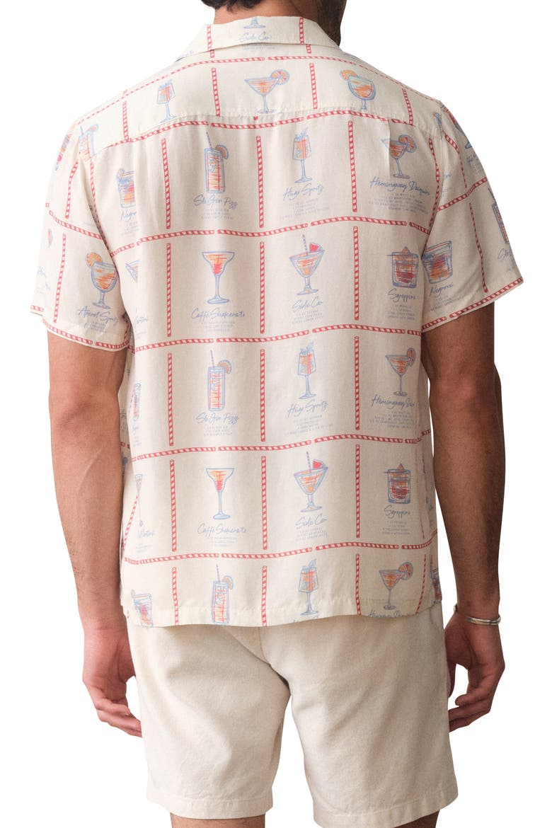 Luzio Short Sleeve Button-Up Shirt, Alternate, color, MULTI HAPPY HOUR PRINT