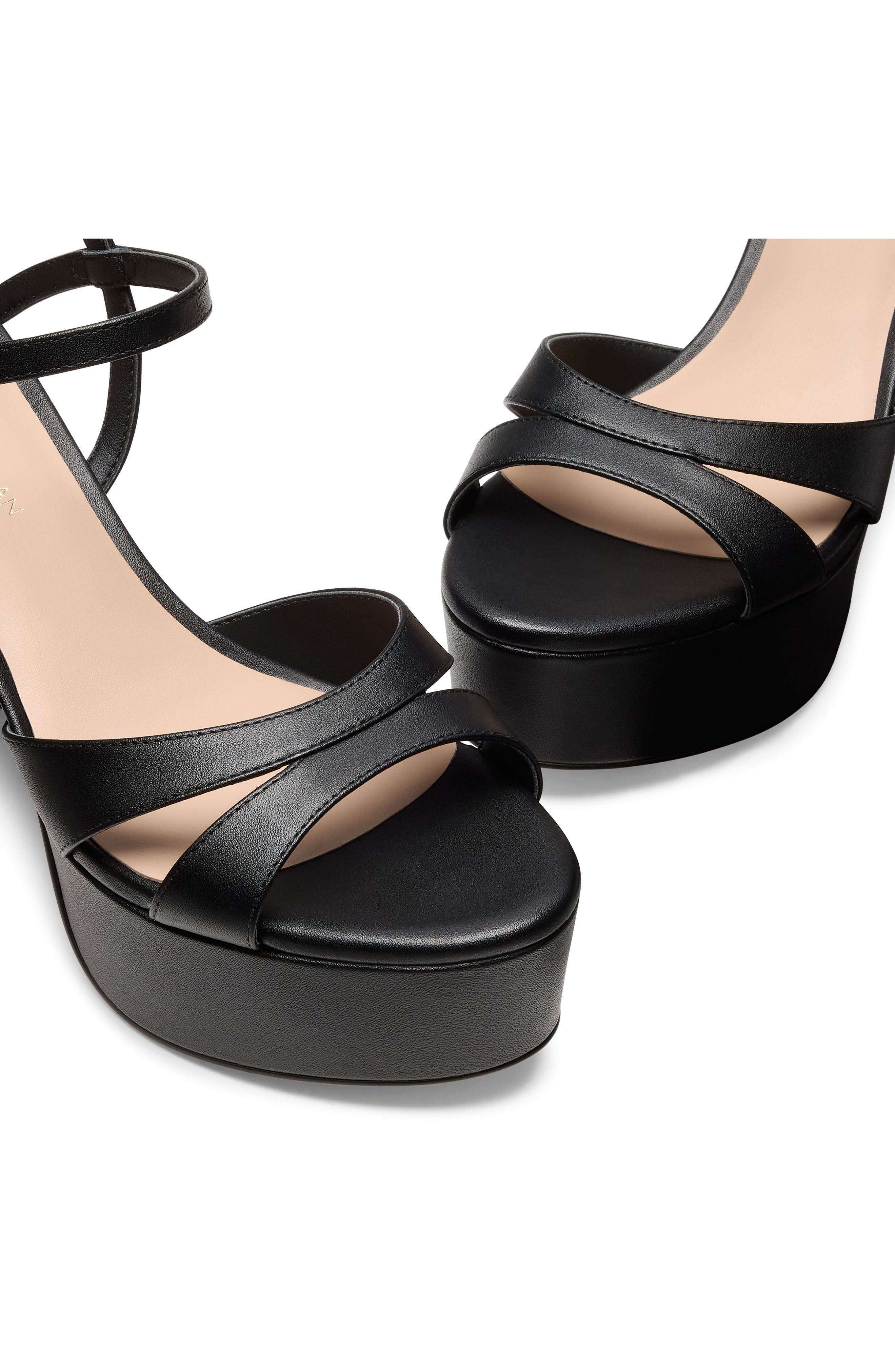 Stuart Weitzman Maia Platform Sandal, Alternate, color, Black