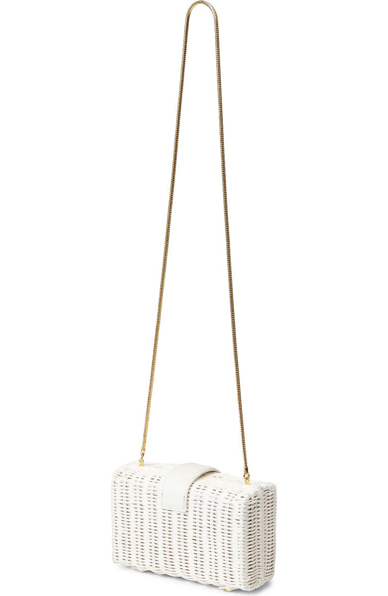 Veronica Beard Lock Rattan Box Clutch, Alternate, color,