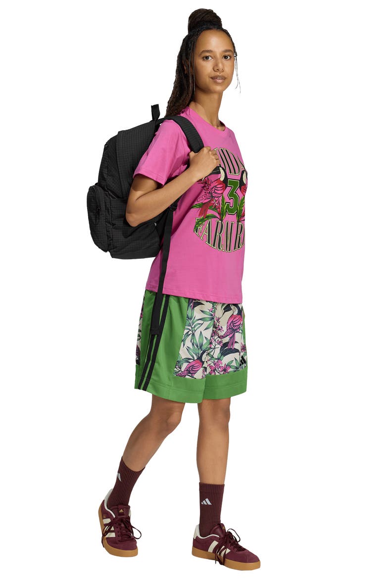x Farm Rio Toucan Graphic T-Short, Alternate, color, FUCHSIA/ CRYSTAL LINEN