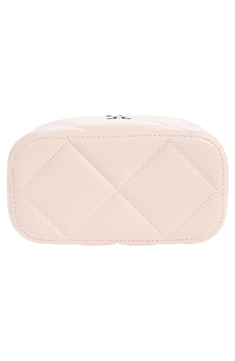 Tory Burch Kira Quilted Leather Vanity Case, Alternate, color, Soft Pink