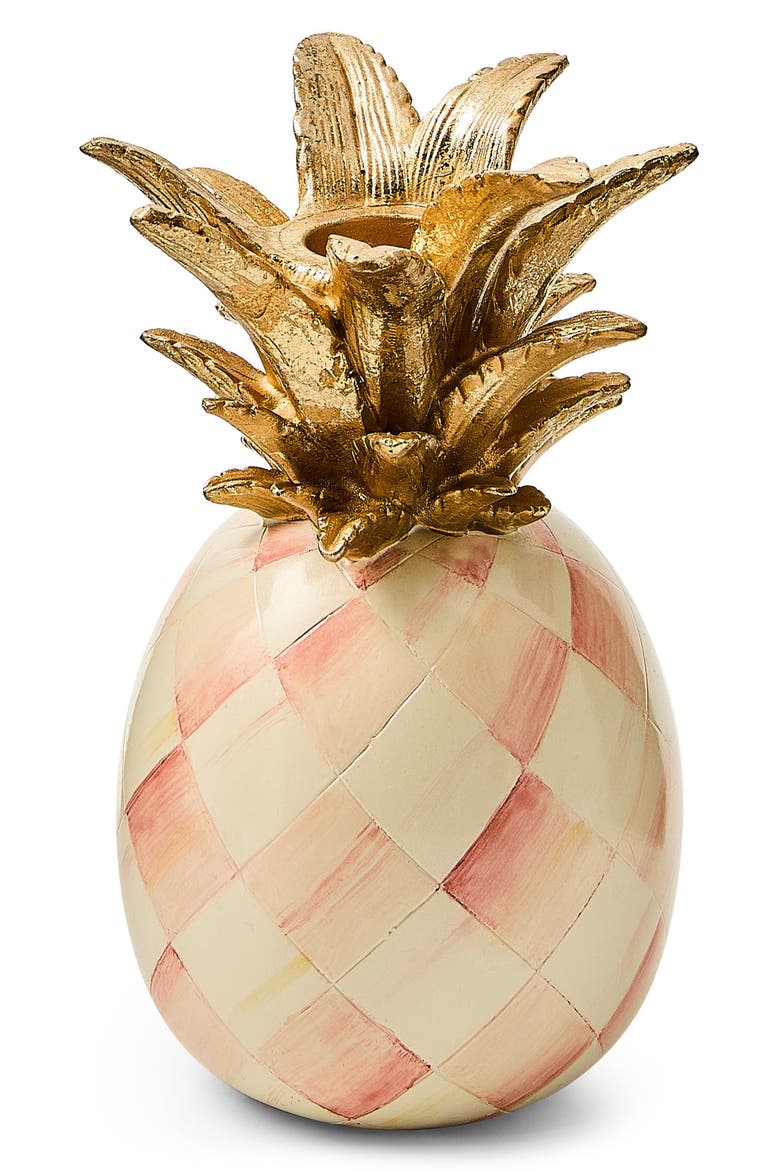 Rosy Pineapple Candleholder, Main, color, ROSY