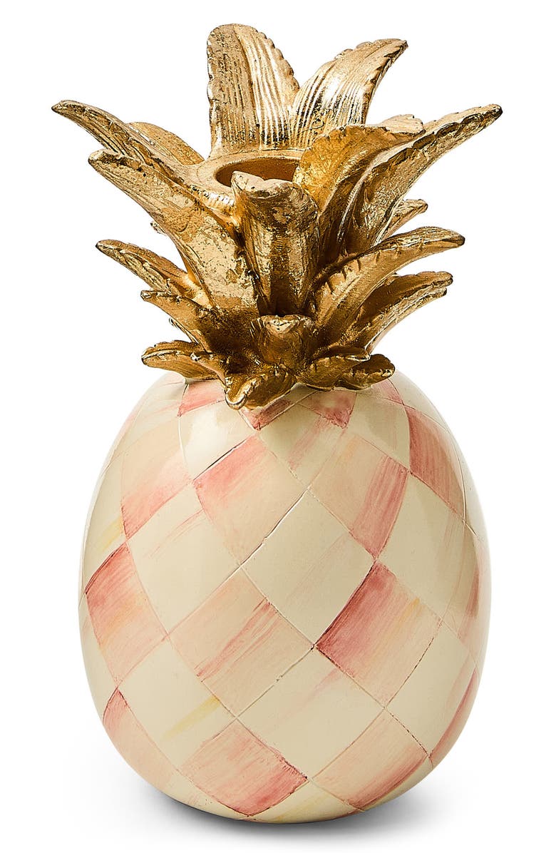 MACKENZIE CHILDS Rosy Pineapple Candleholder, Main, color, Rosy