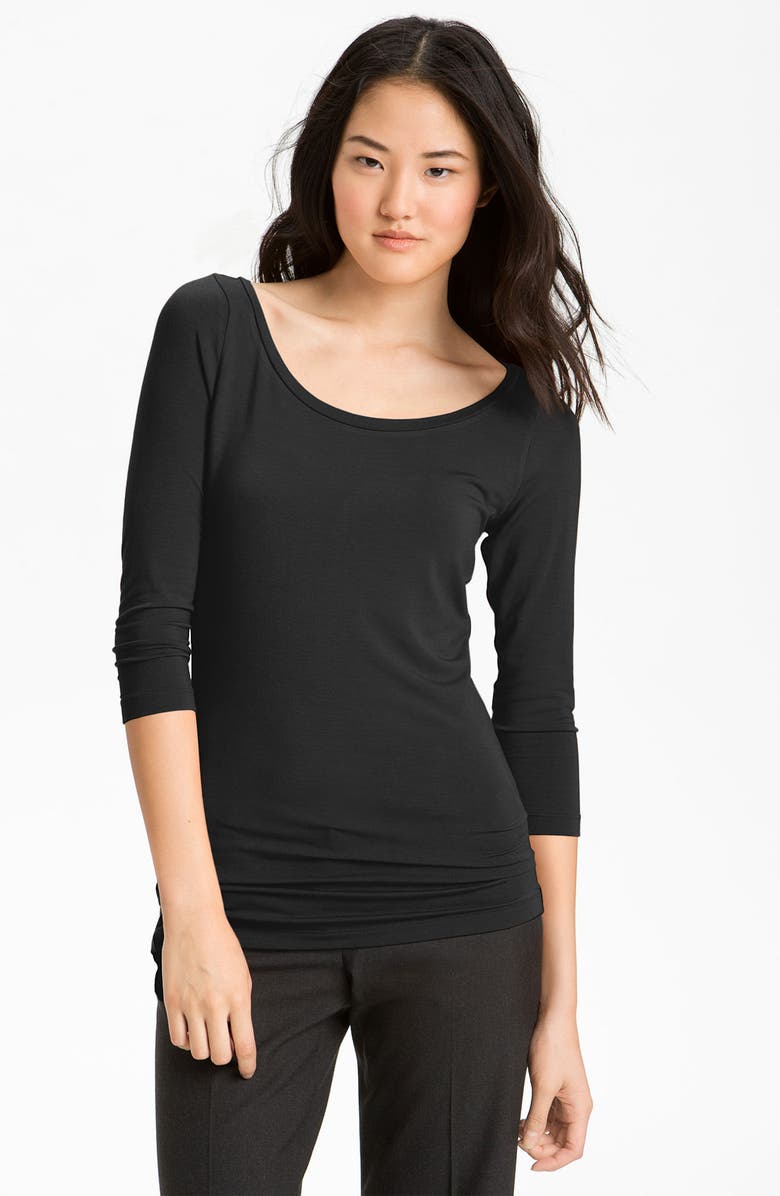 Halogen<sup>®</sup> Ballet Neck Stretch Modal Tee, Main, color, 