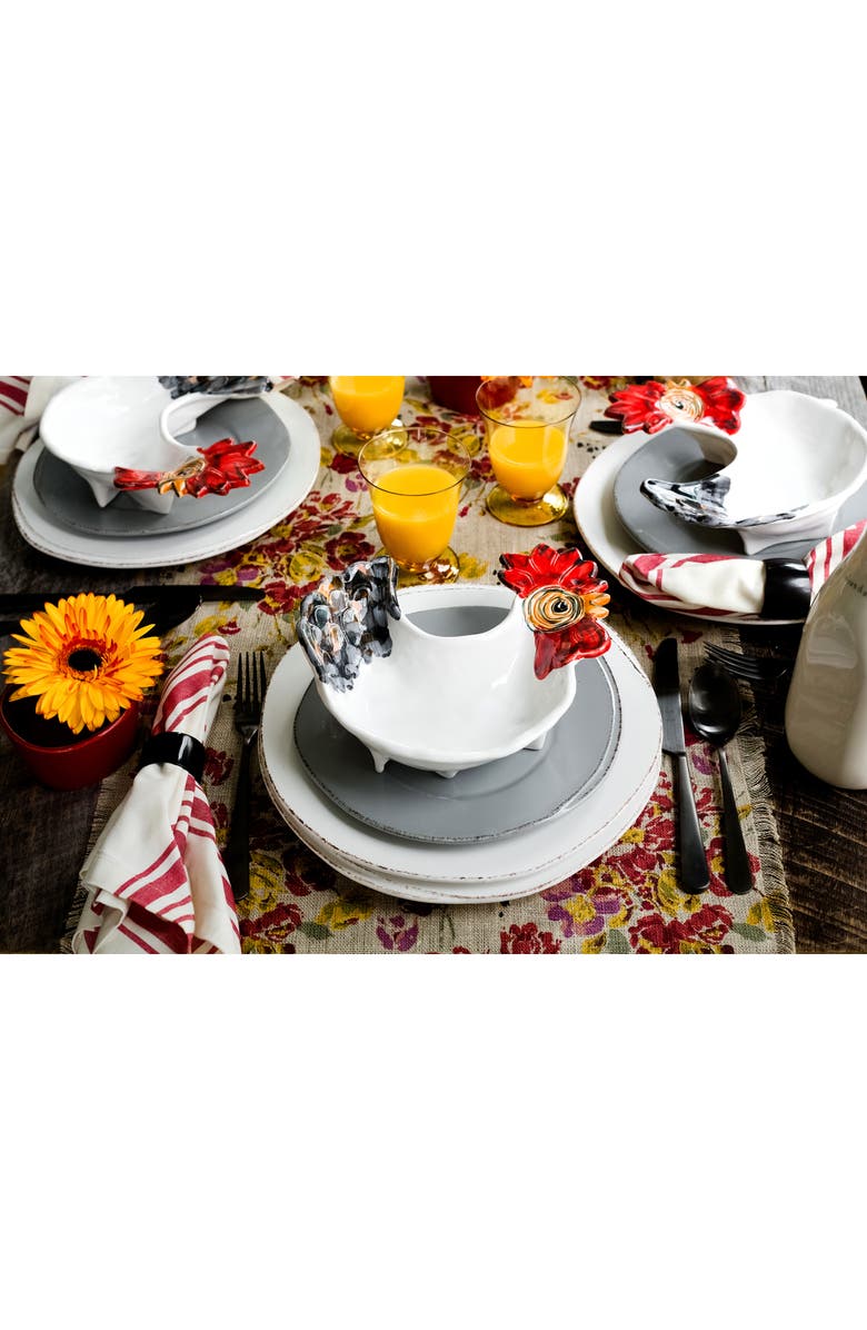 VIETRI Fortunata Rooster Small Footed Bowl, Alternate, color, 