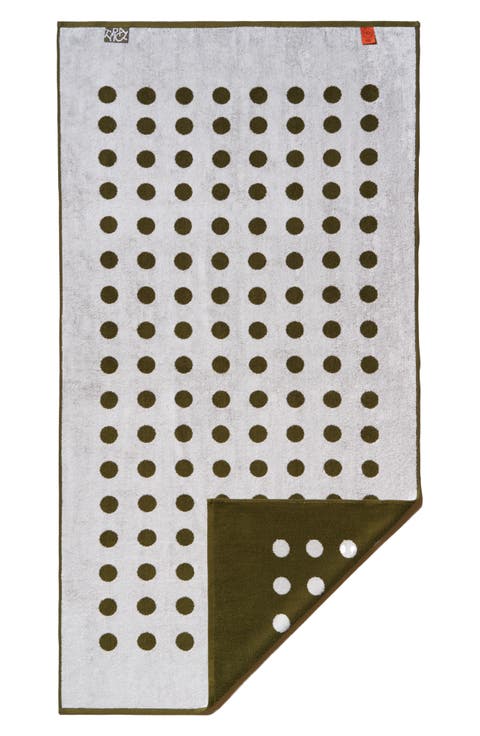 SCATTERED POLKA DOT BATH TOWEL