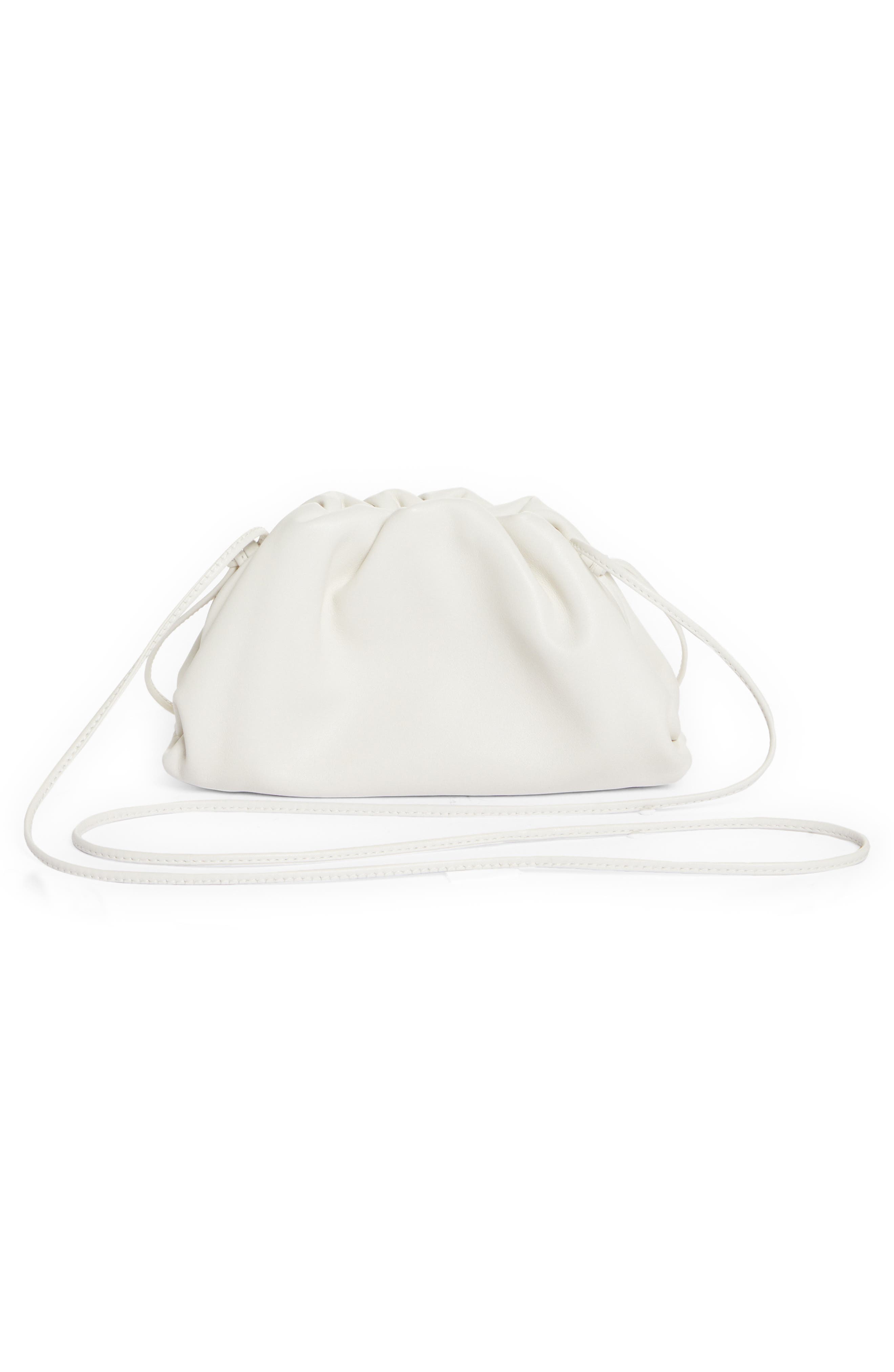 The Mini Pouch Calfskin Leather Crossbody Bag, Alternate, color, WHITE GOLD