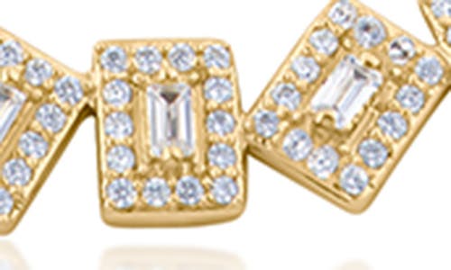 Cz By Kenneth Jay Lane Pavé Cubic Zirconia Scatter Bar Pendant Necklace & Stud Earrings Set In Gold