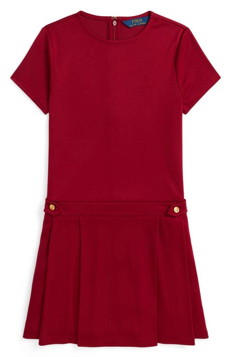 Kids' Pleat Ponte Dress