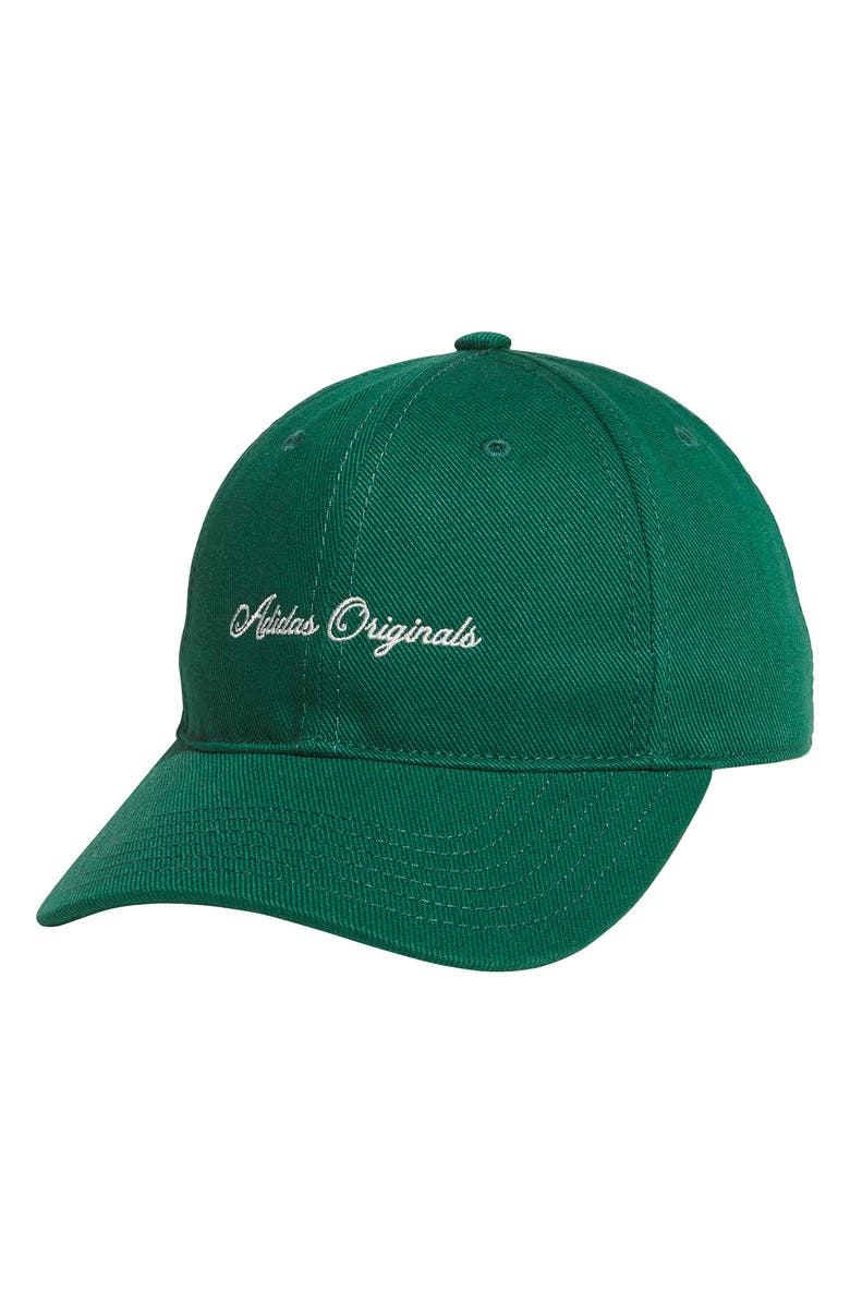 adidas Signature Baseball Cap, Main, color, Collegiate Green/ Off White