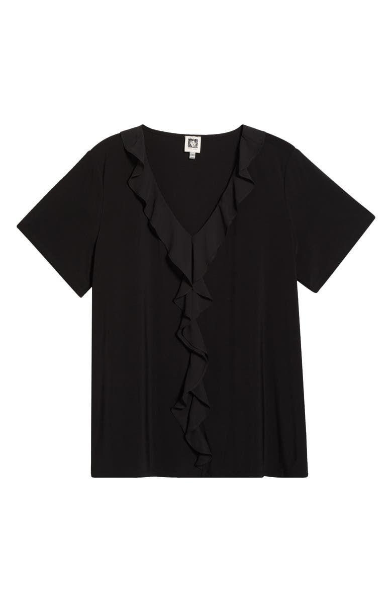 AK ANNE KLEIN Cascade Ruffle Front Top, Alternate, color,