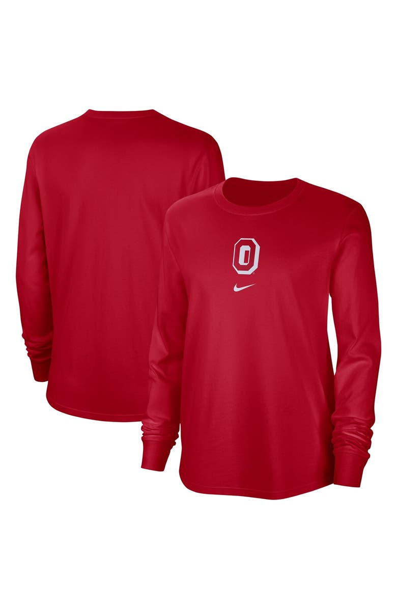 Nike Women's Nike Scarlet Ohio State Buckeyes Vintage Long Sleeve T-Shirt, Alternate, color,