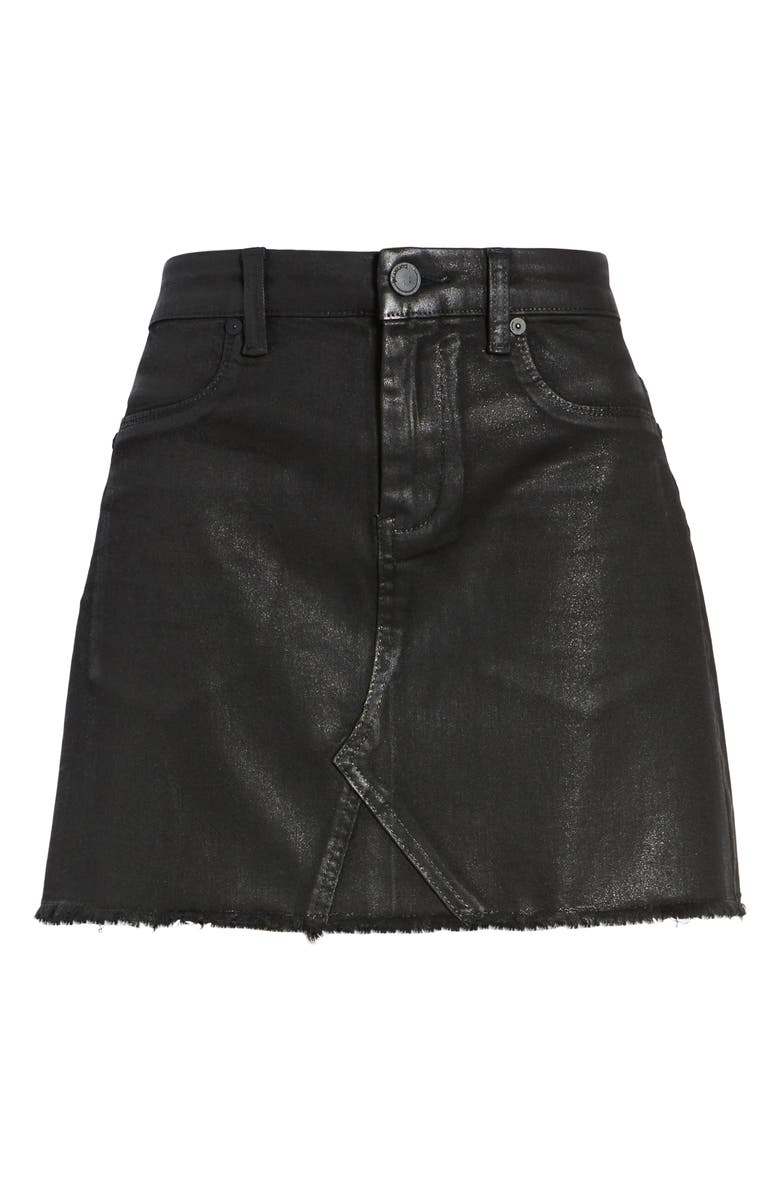BLANKNYC Black Jack Coated Denim Miniskirt, Alternate, color, 