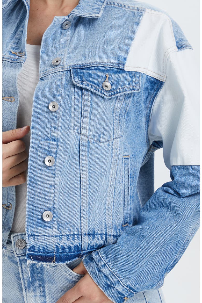 Patchwork Denim Jacket, Alternate, color, POLYCHROME