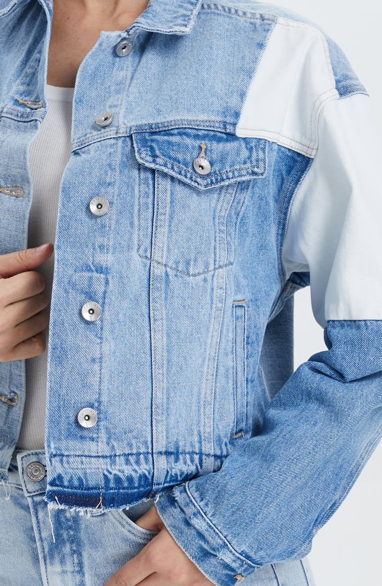 Bayeas Patchwork Denim Jacket, Alternate, color, Polychrome