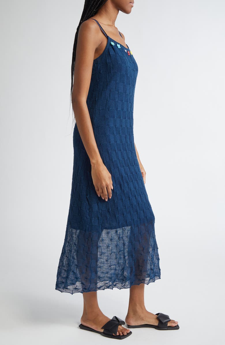 YanYan Borlor Floral Ribbon Wool Slipdress, Alternate, color, 