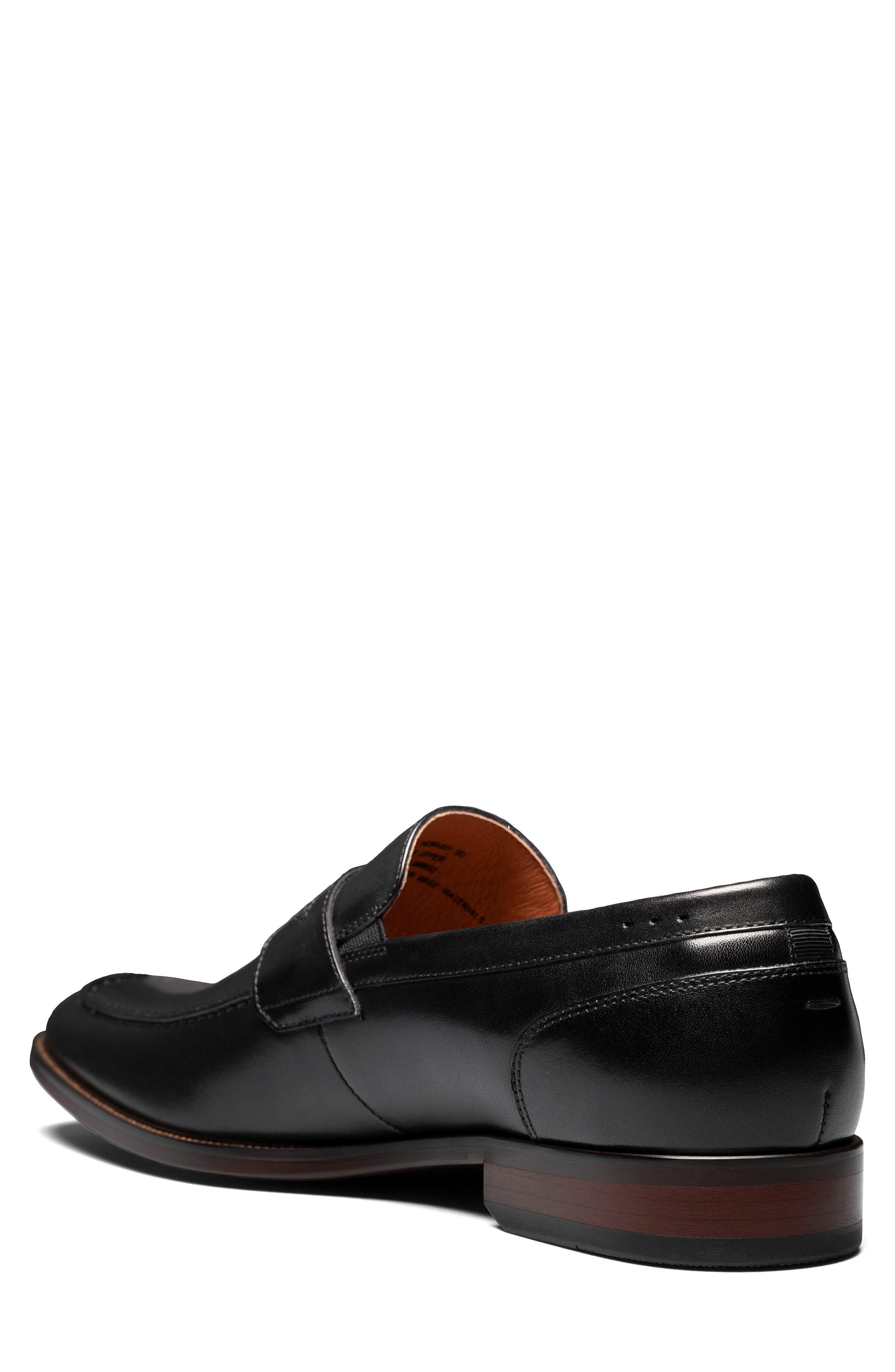Sorrento Moc Toe Penny Loafer, Alternate, color, BLACK